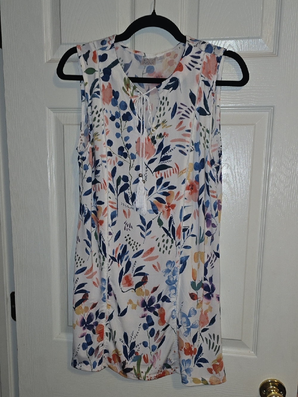 Beach Break Floral Top in Pastel Pink & Blue